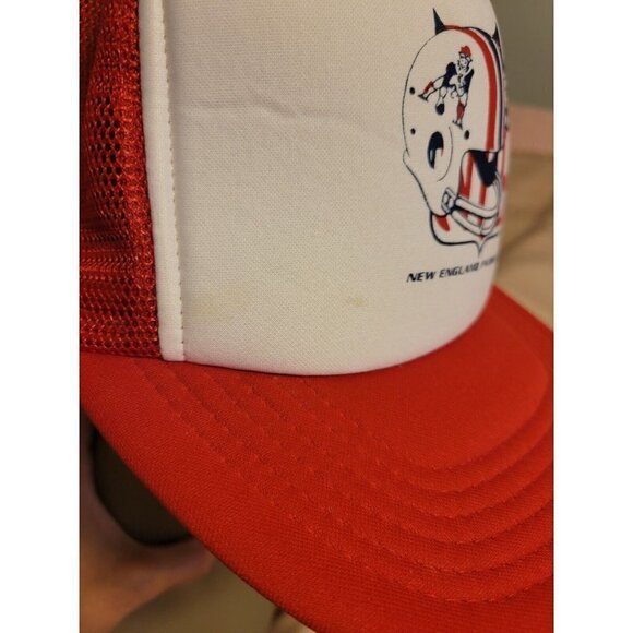 Vintage Snapback New England Patriots Football Trucker Cap Hat Sz M/L Korea - Picture 10 of 10